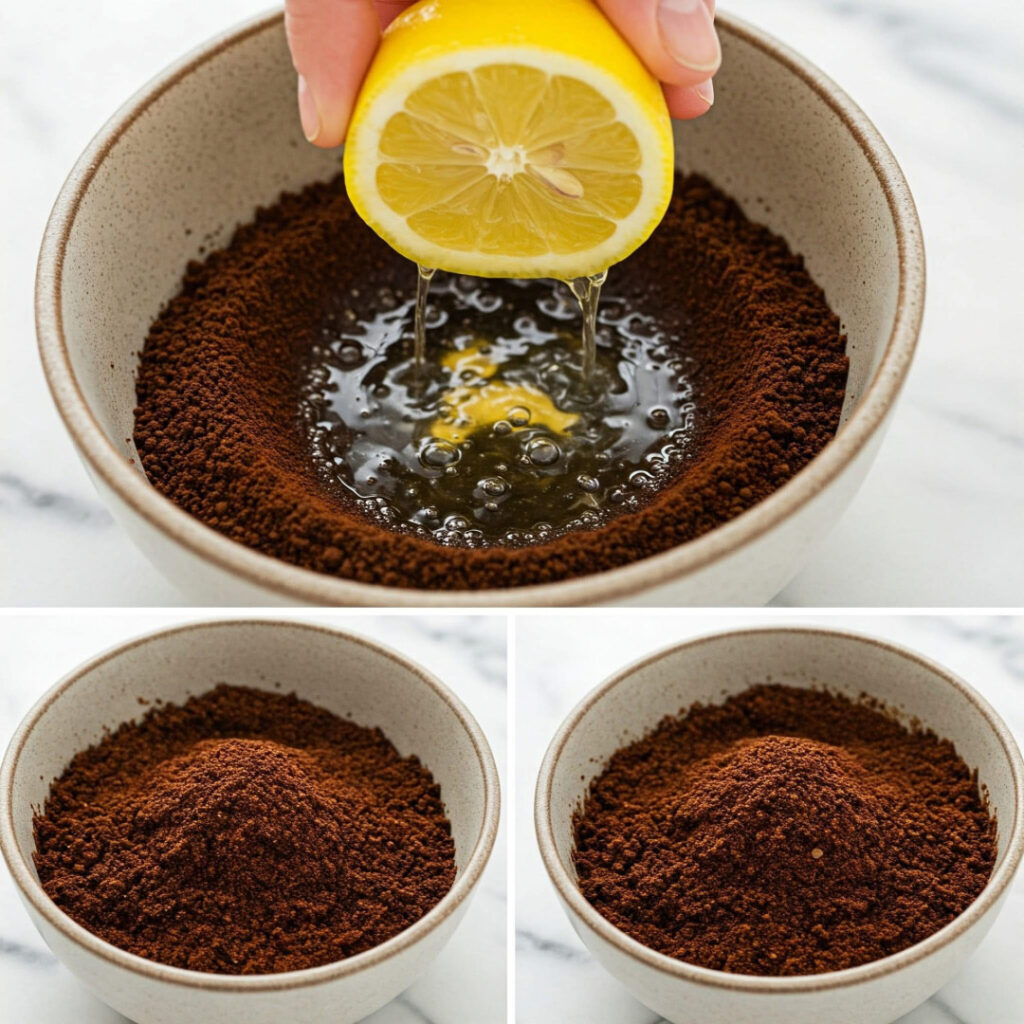 Coffee grounds with lemon! Why didn't I know this before? You'll be surprised, too!